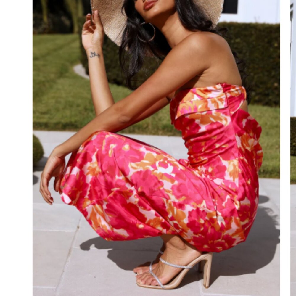 NWT Letters Of Mine Maxi Dress Pink - Picture 4 of 4